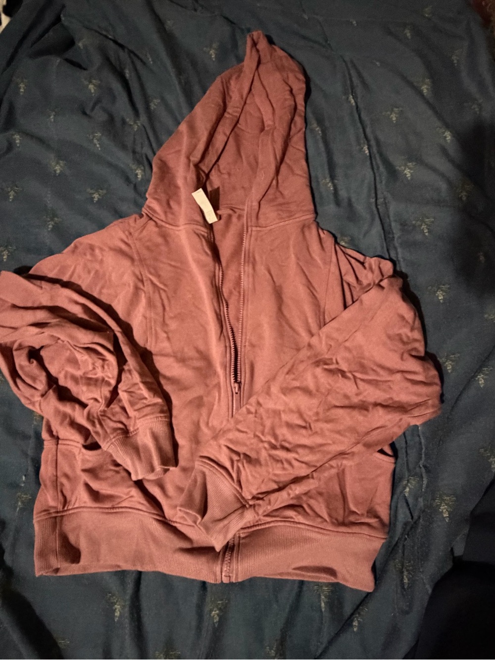 Zella women’s super soft dusty rose zipped hoody